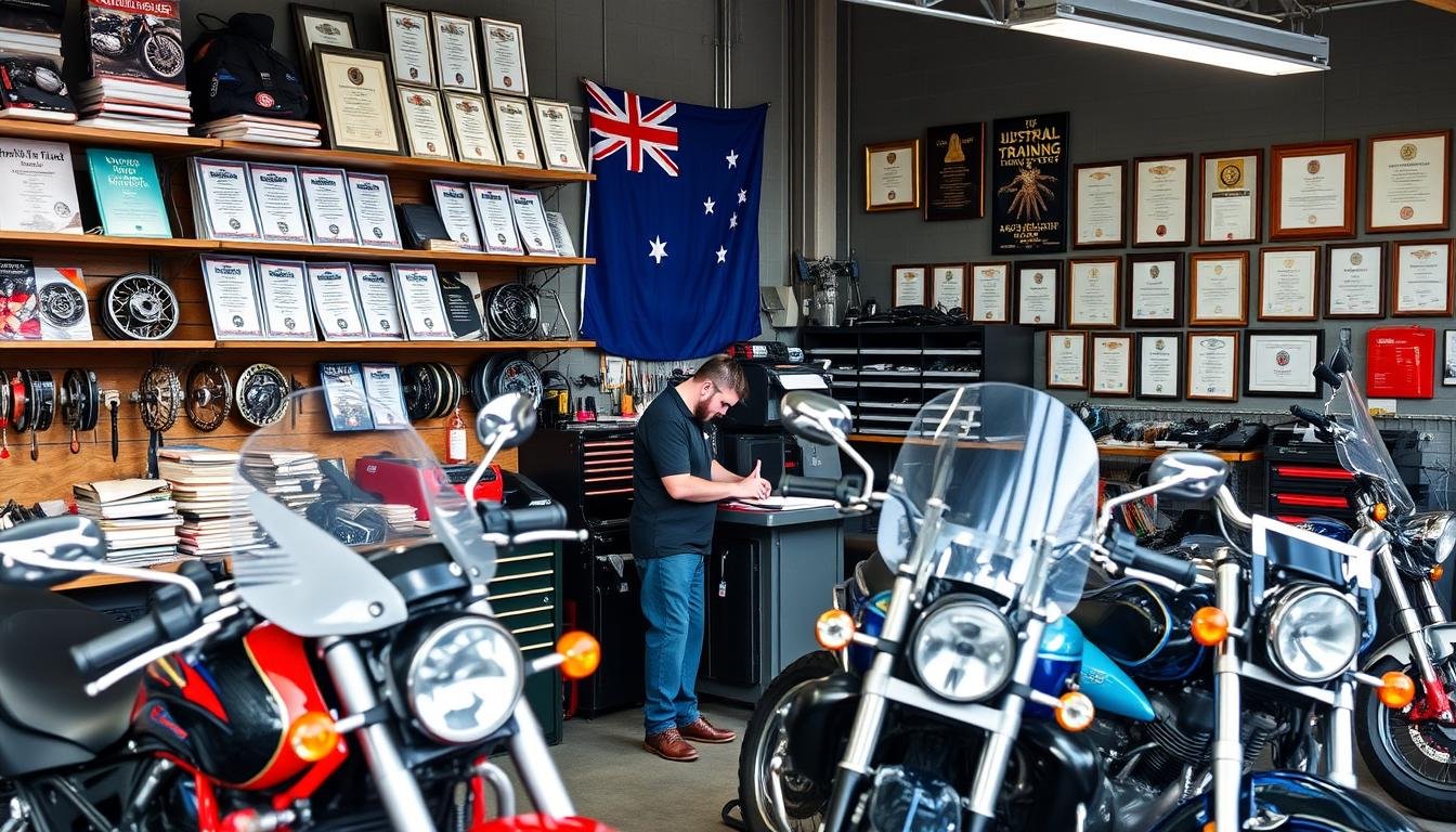 What qualifications should a motorcycle mechanic in Melbourne have